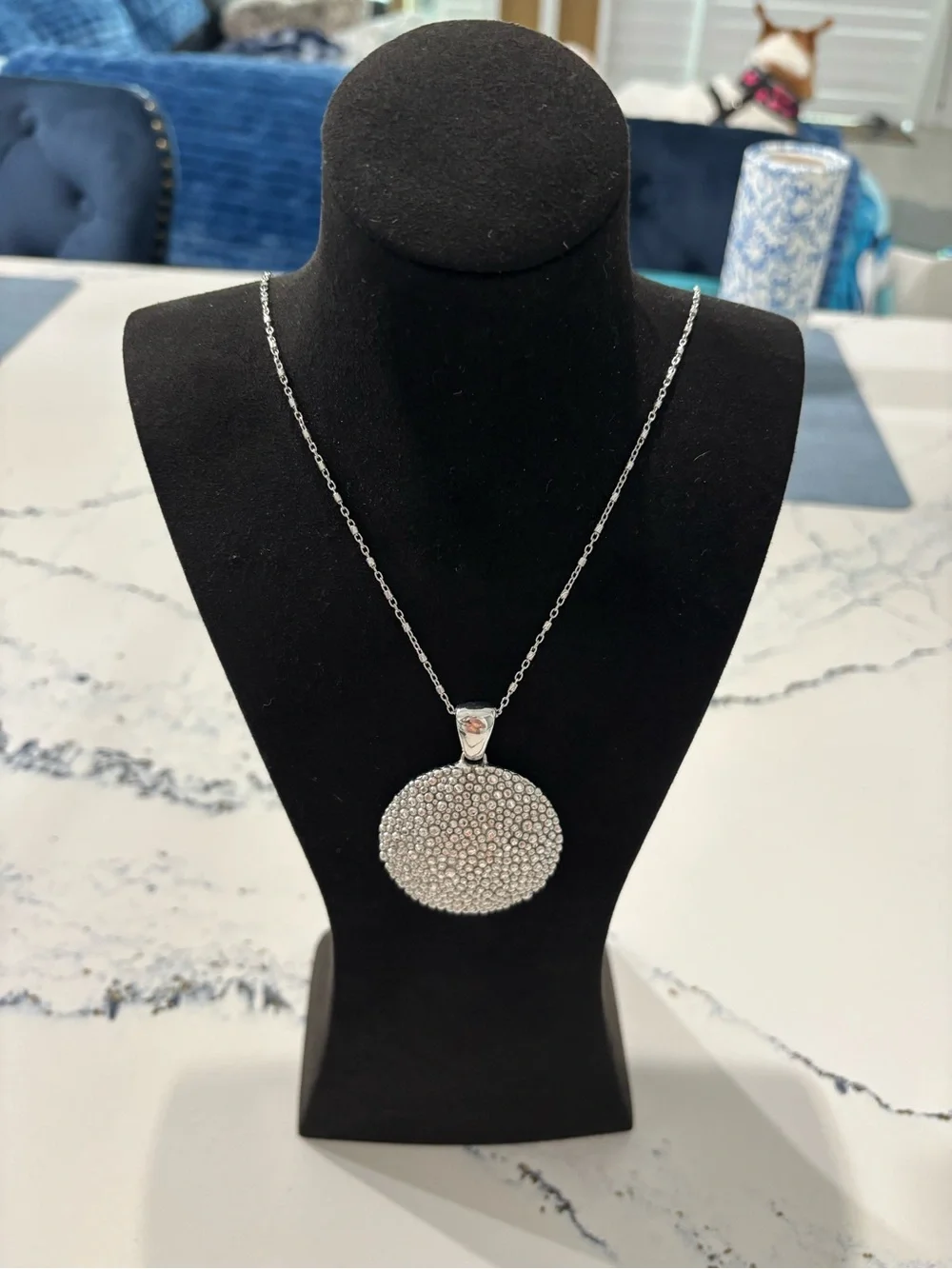 TSF by Roberto Coin Sterling Silver Round Pendant Necklace - Picture 1 of 5